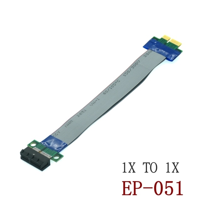 PCIe x1 to x1 Ribbon Riser Cable